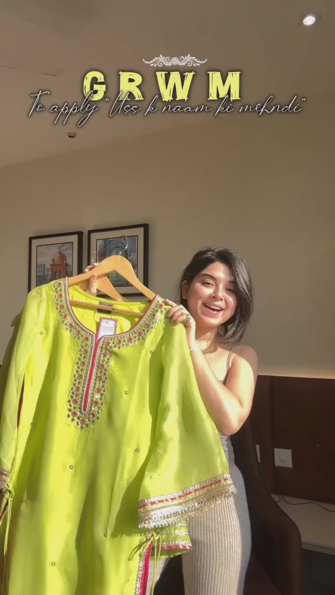 Parrot Color Palazzo Suit – Luxury Thread & Sequins Embroidery